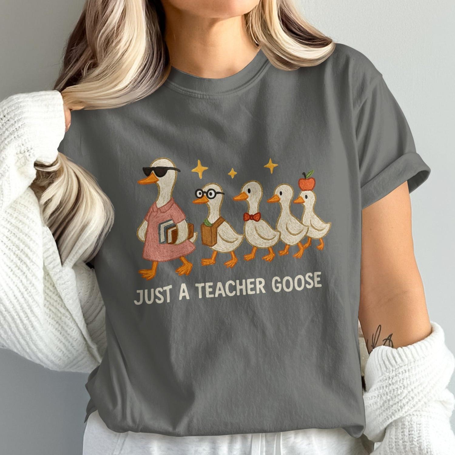 Just a Teacher Goose Graphic T-Shirt product type