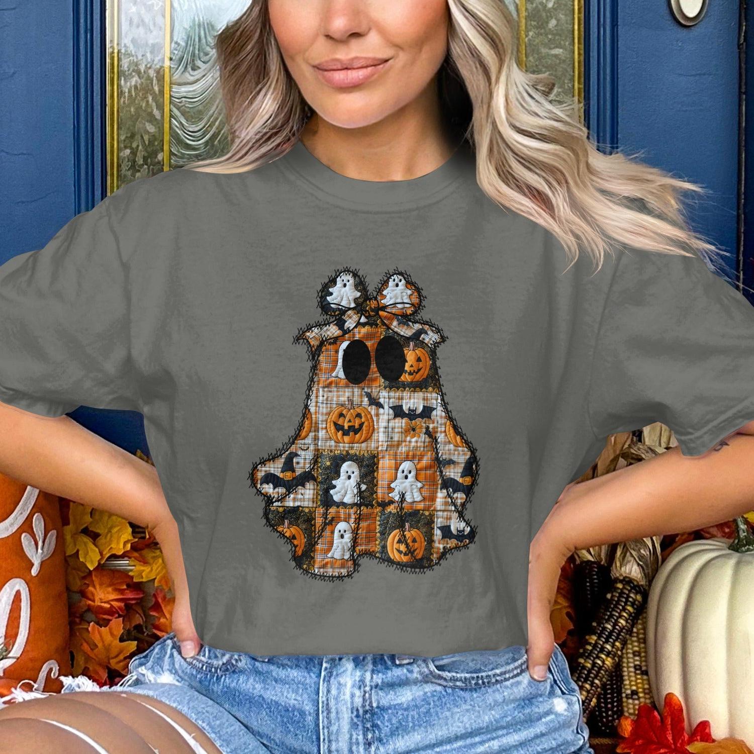 Spooky Ghosts and Pumpkins Halloween T-shirt product type