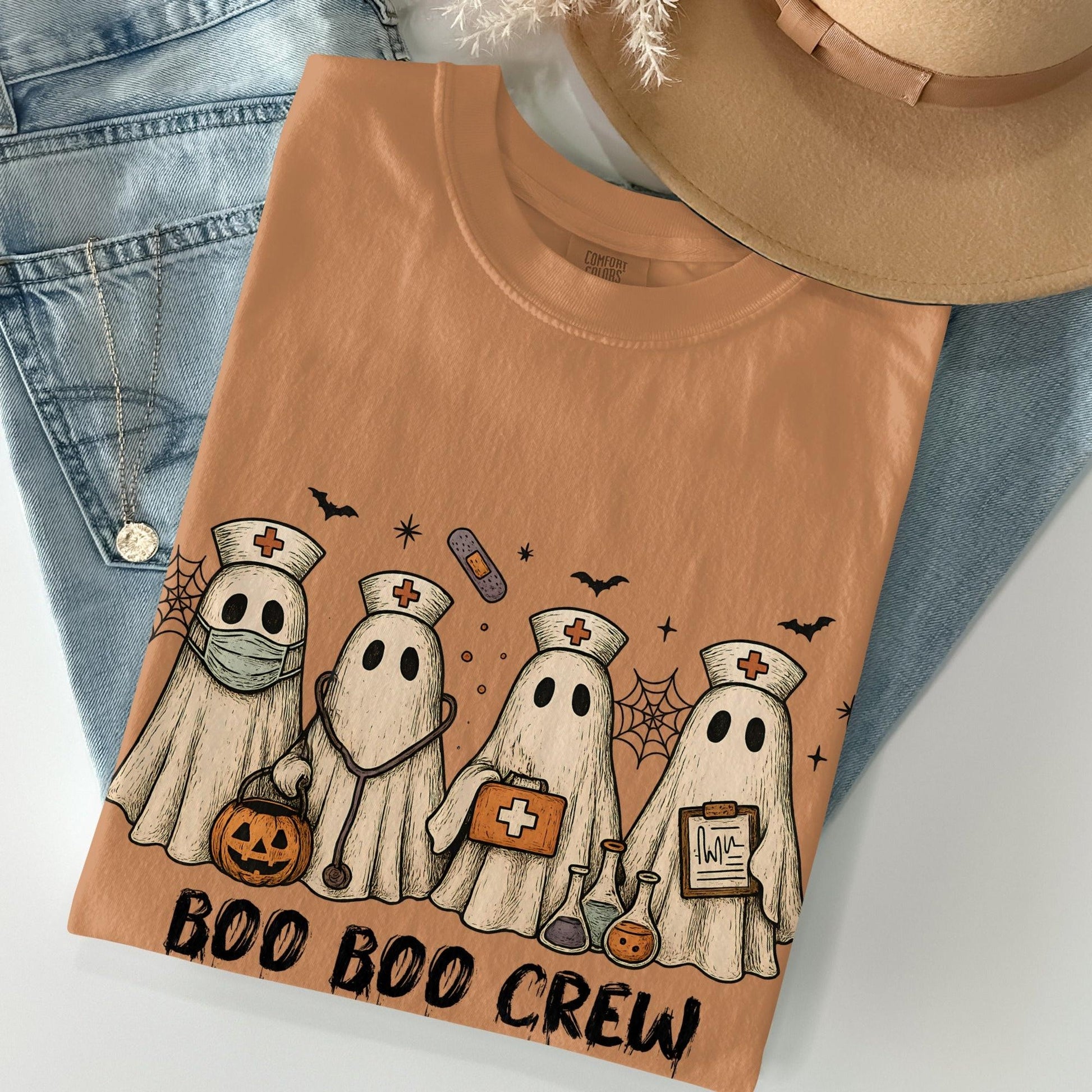 Boo Boo Crew Ghost Nurse Squad Costume Shirt product