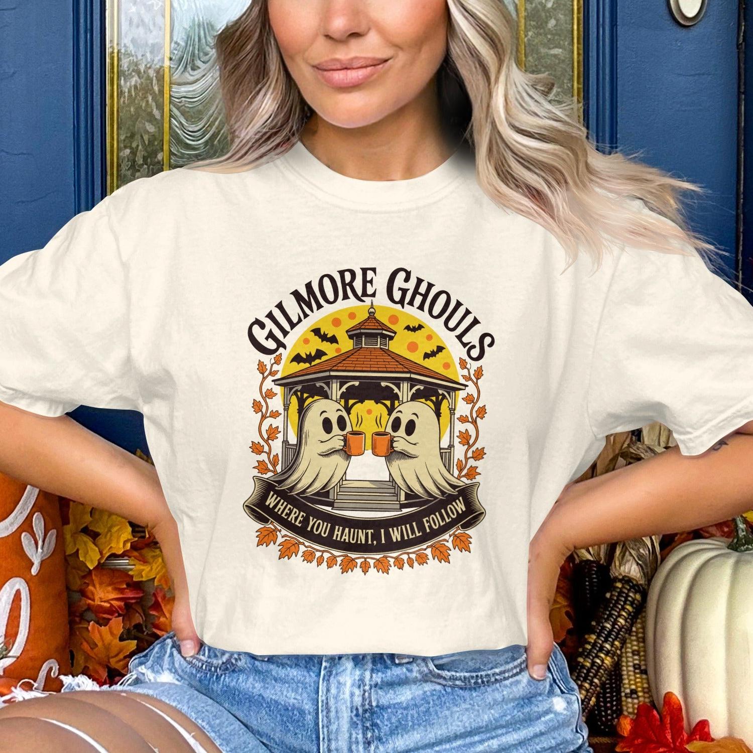 Gilmore Ghouls White T-Shirt Halloween Gift product type