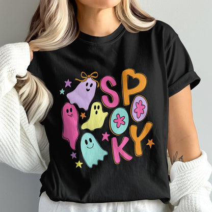 Spooky Ghosts Colorful Halloween Shirt Product Type