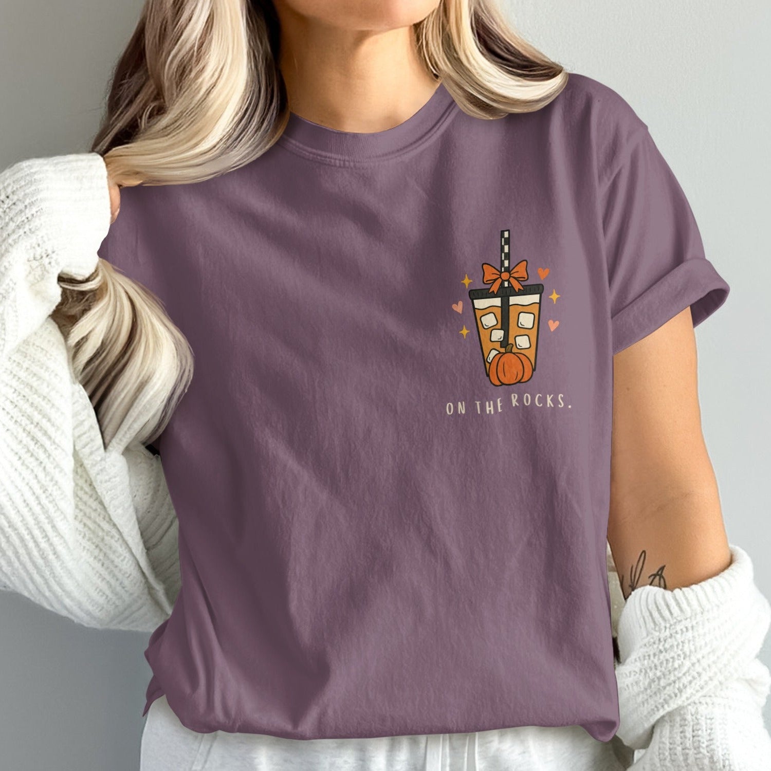 On the rocks printed graphic tee shirt product type