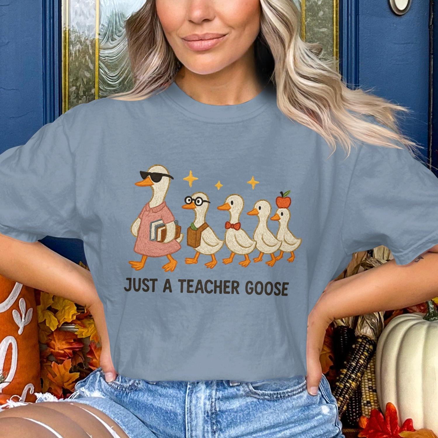Just a Teacher Goose Funny Cute Graphic T-Shirt product