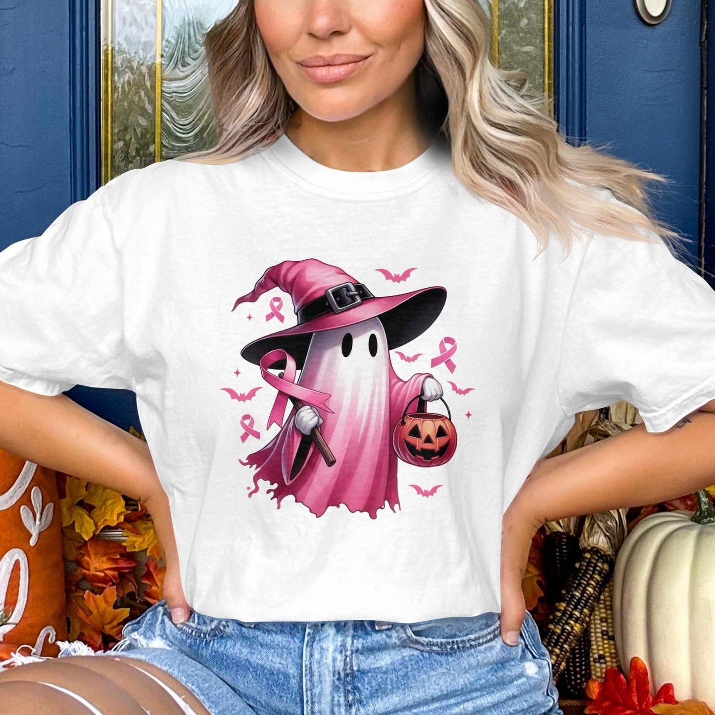 Halloween Ghost with Hat and Pumpkin T-shirt product