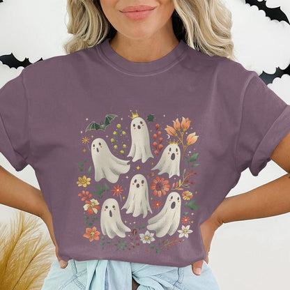 Cute Spooky Ghosts and Flowers Graphic Tee product