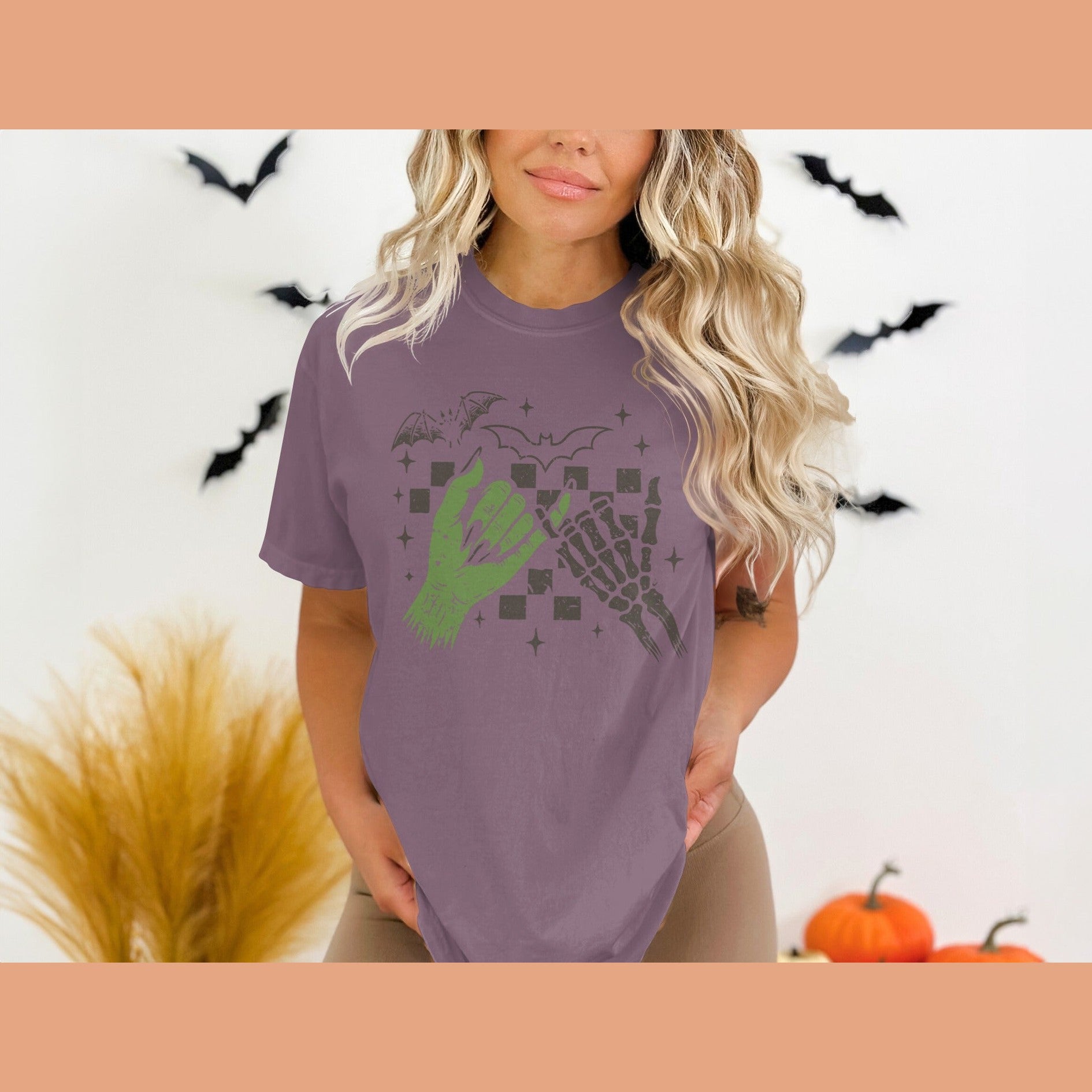 Spooky Halloween Hands Design on Graphic Tee product