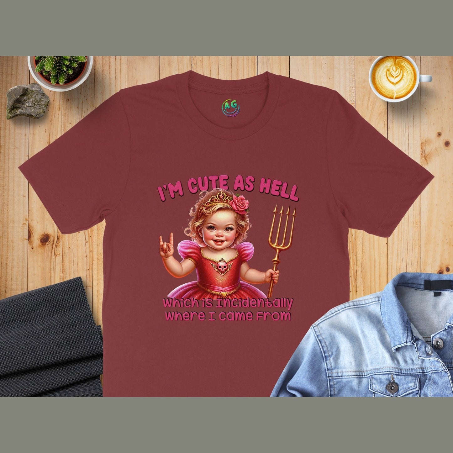 I'm Cute As Hell Baby Graphic Tee Shirt product