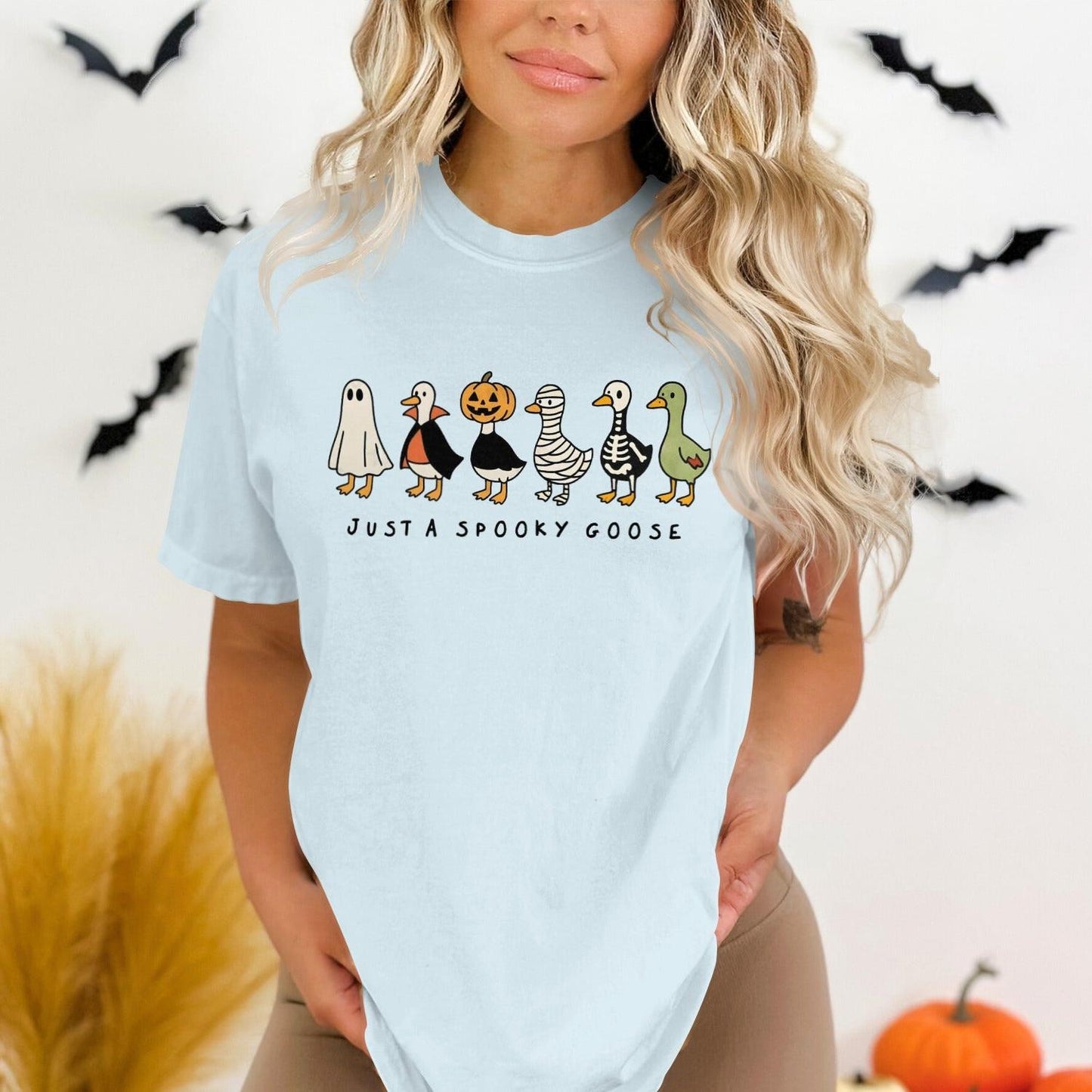 Just a Spooky Goose Halloween Theme Shirt product type