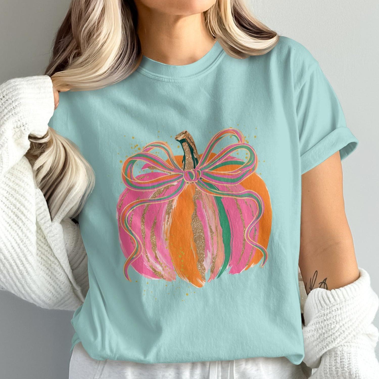 Colorful Pumpkin Design Graphic T-Shirt product type