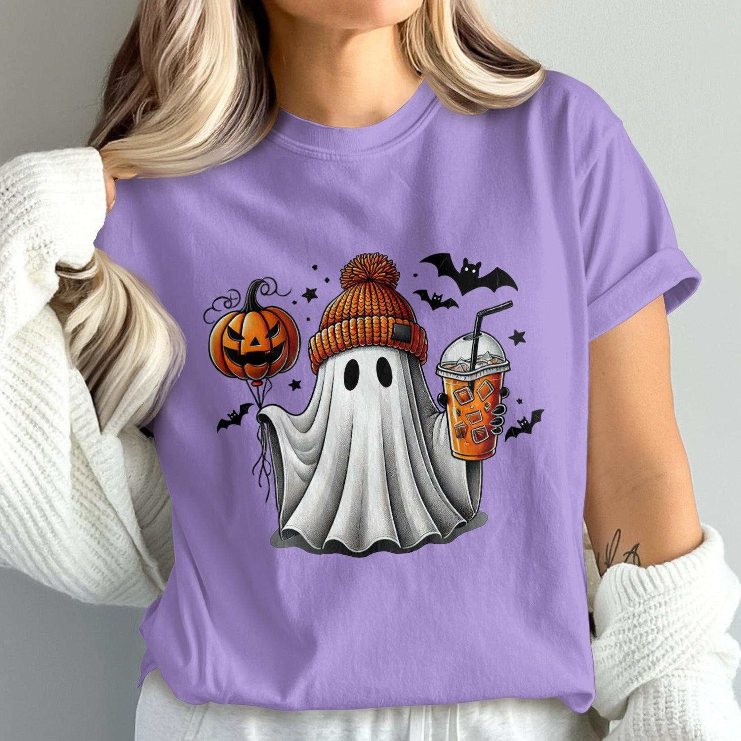 Halloween Ghost with Pumpkin Balloon Shirt product