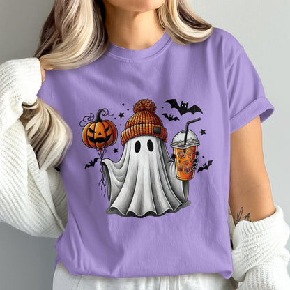Halloween Ghost with Pumpkin Balloon Shirt product