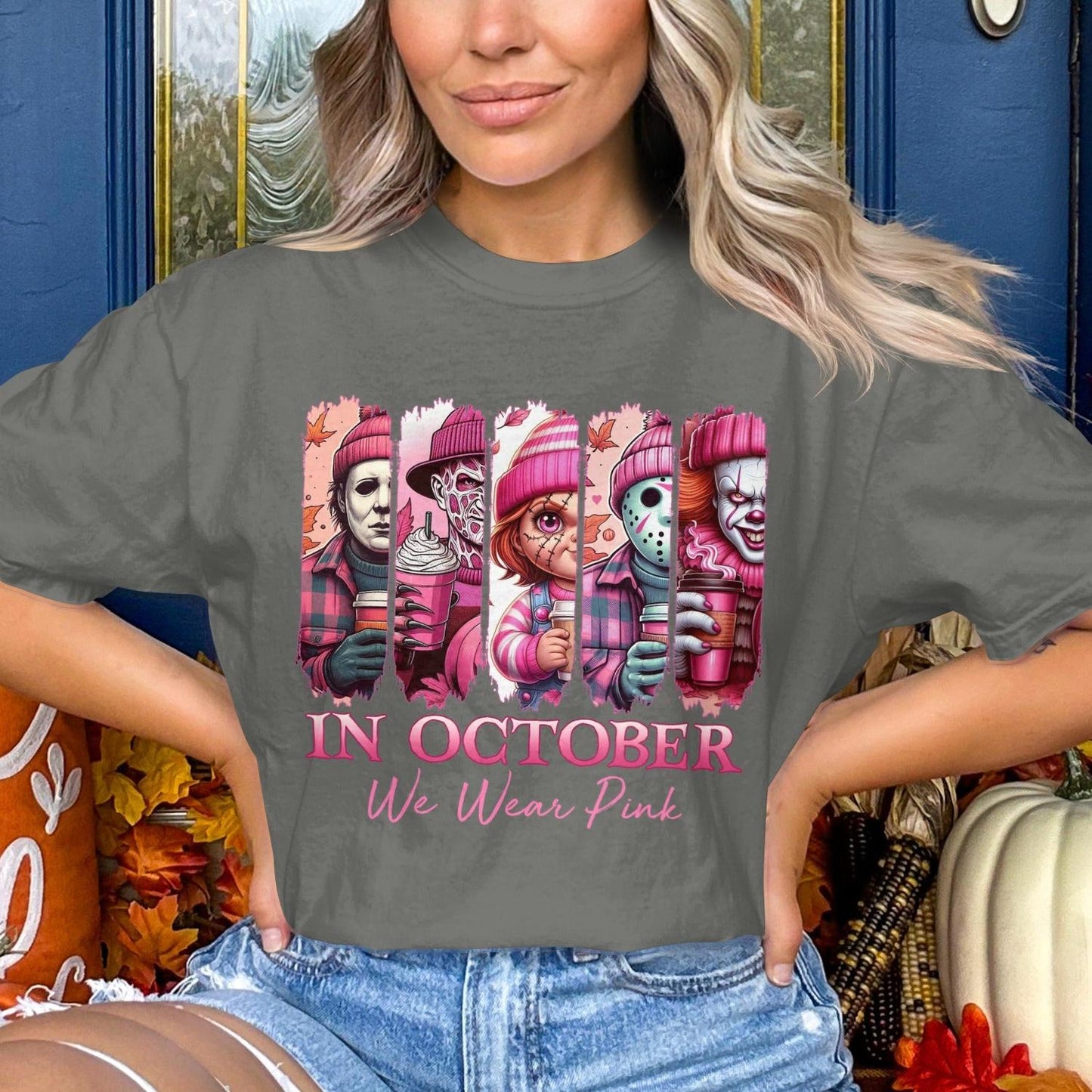 In October We Wear Pink Halloween Characters product type