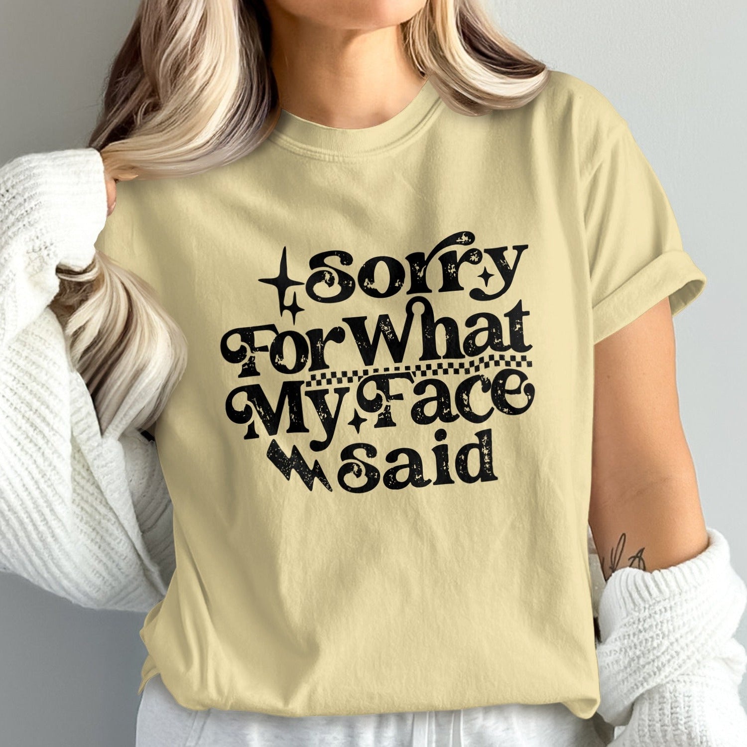 Sorry For What My Face Said Graphic Tee product type