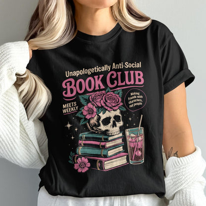 Unapologetically Anti-Social Book Club Graphic Tee product type