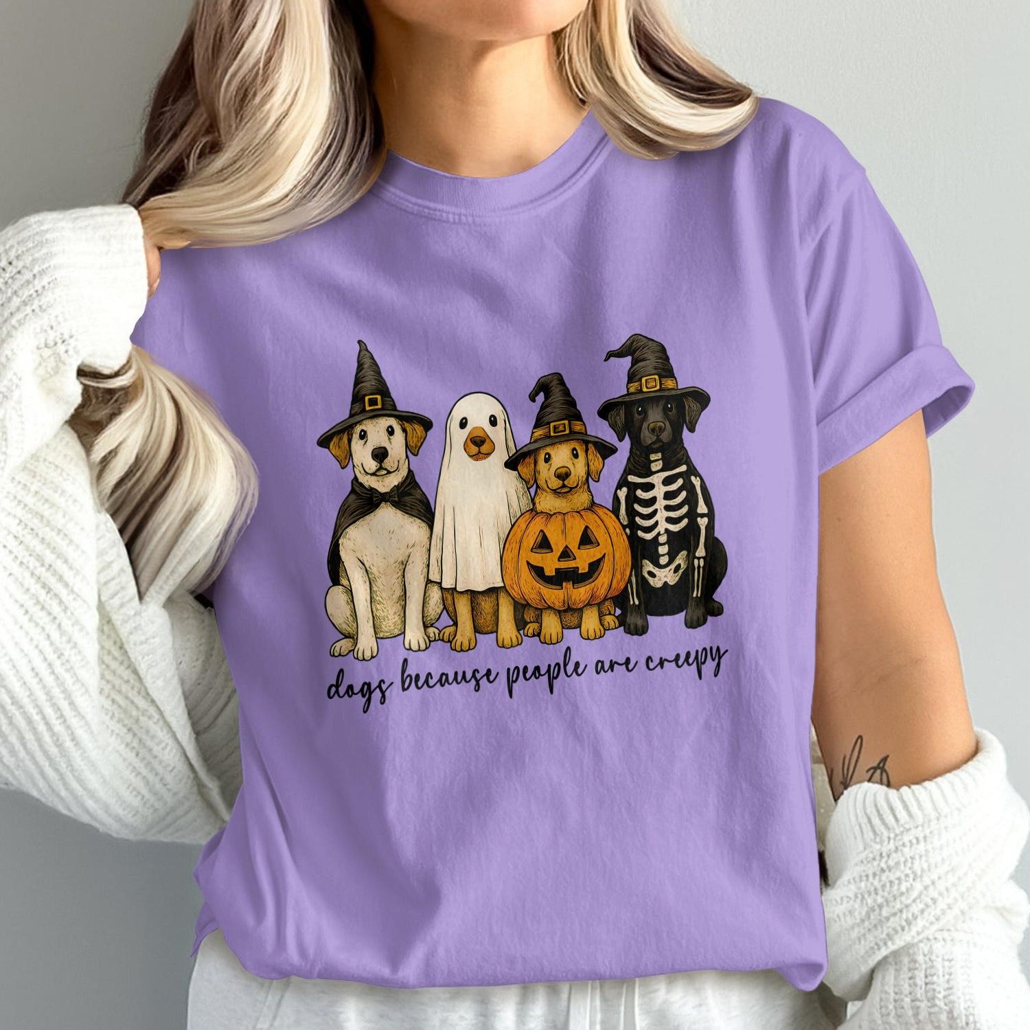 Dogs Because People Are Creepy Halloween Shirt product type
