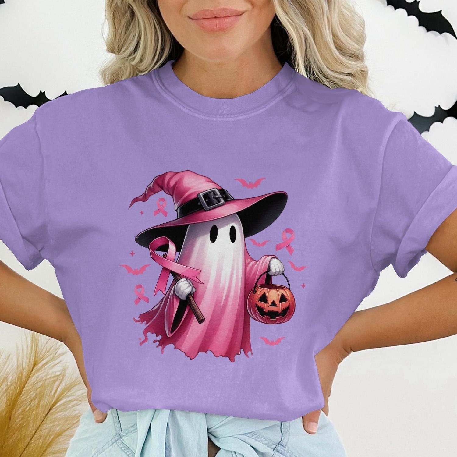 Cute Halloween Ghost with Hat and Jack-O-Lantern T-shirt product