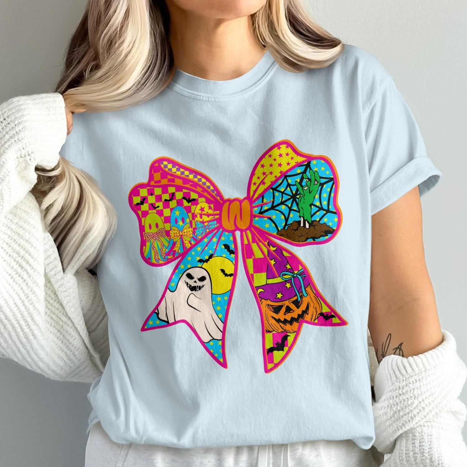 Halloween Themed Bow Graphic T Shirt product type