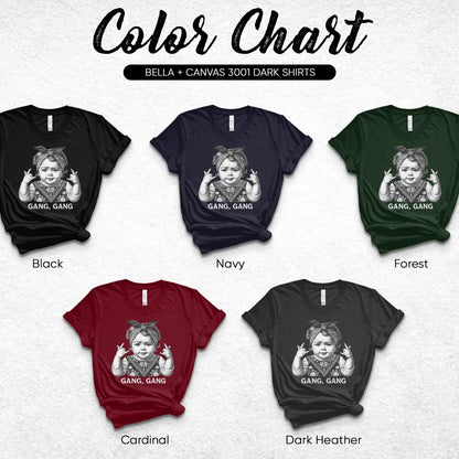 Bella + Canvas 3001 Dark Shirts Color Chart product type