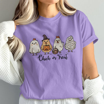 Cute Halloween Themed Chick or Treat Graphic T-Shirt product