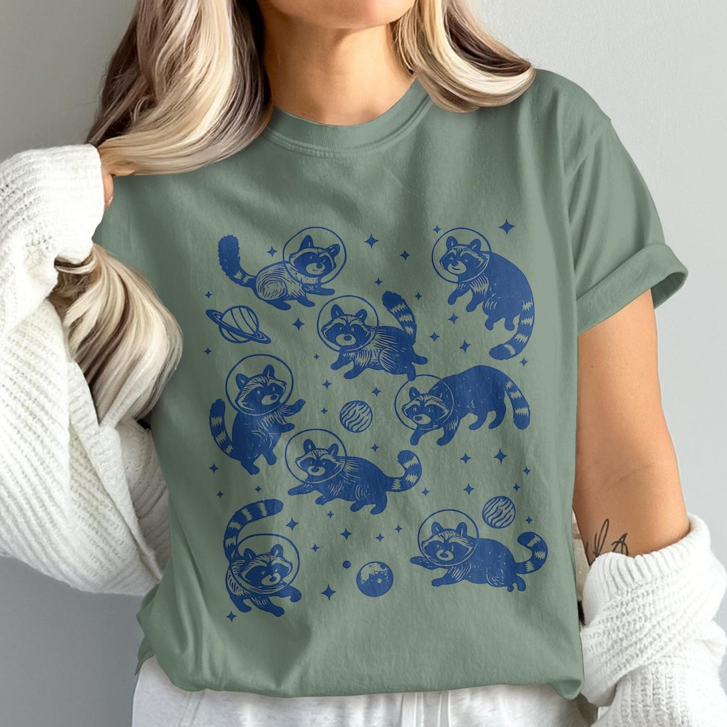 Cute Playful Racoon Graphic T-Shirt product type
