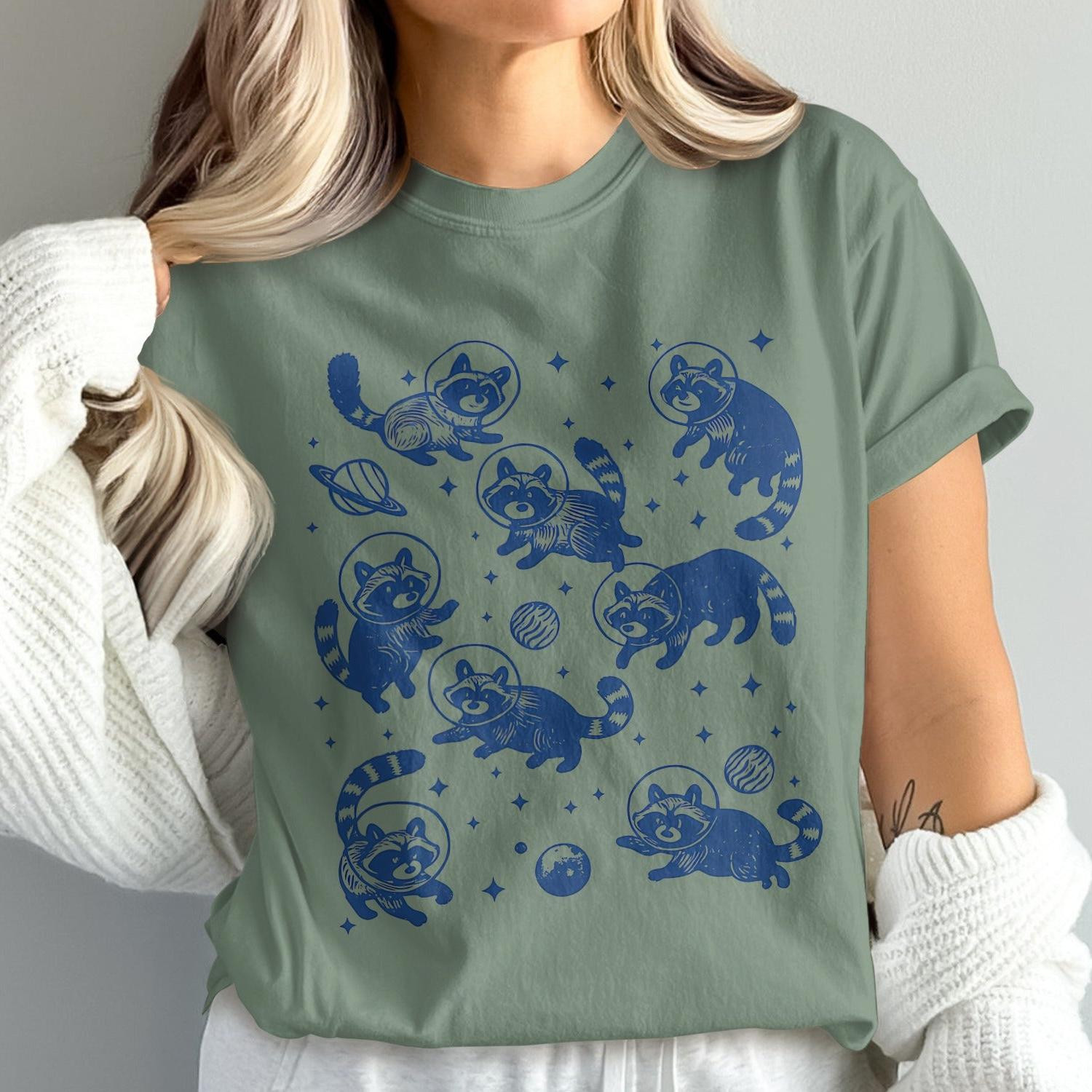 Cute Playful Racoon Graphic T-Shirt product type