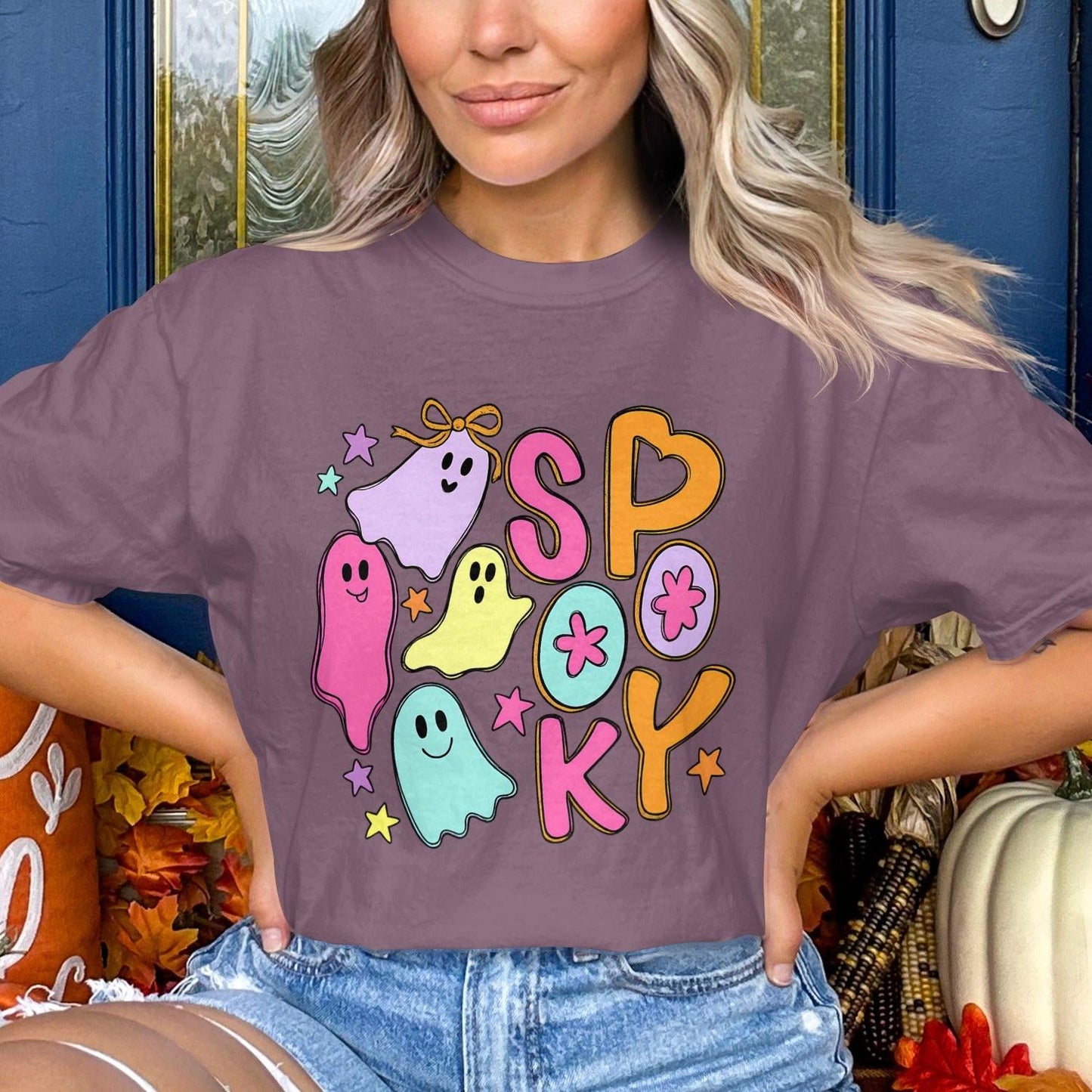 Spooky Ghosts Graphic Tee Perfect Halloween Product