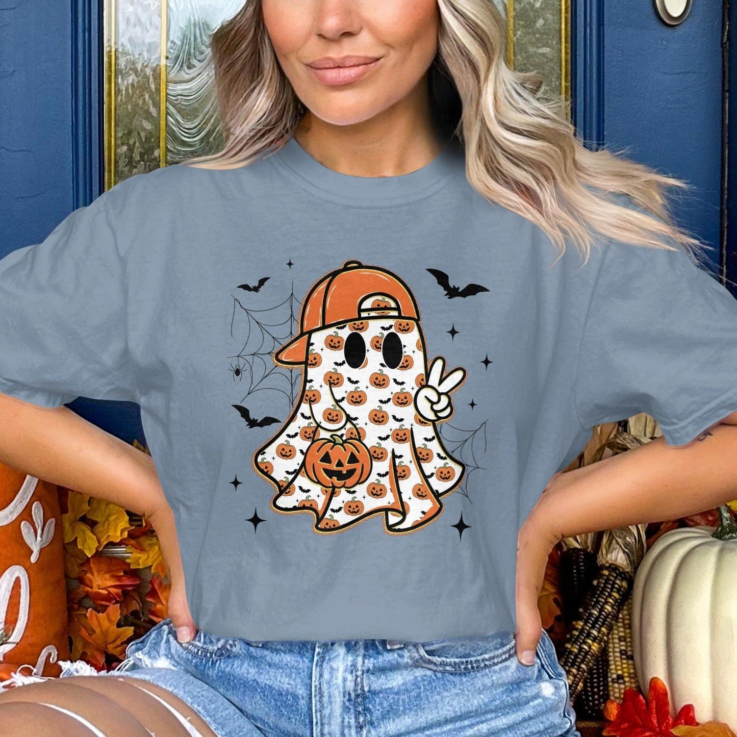 Peace Sign Ghost Halloween T-shirt product