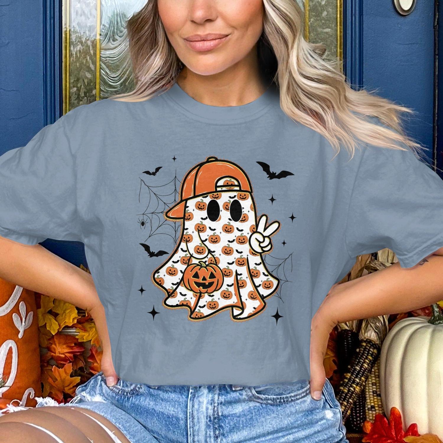 Peace Sign Ghost Halloween T-shirt product