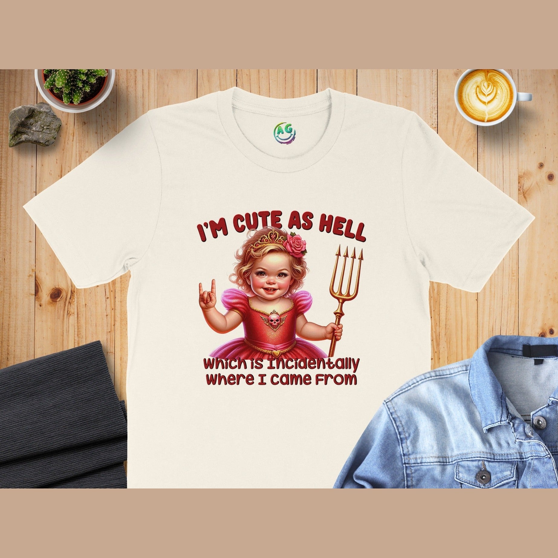 I'm Cute as Hell Funny Graphic Tee Shirt product type