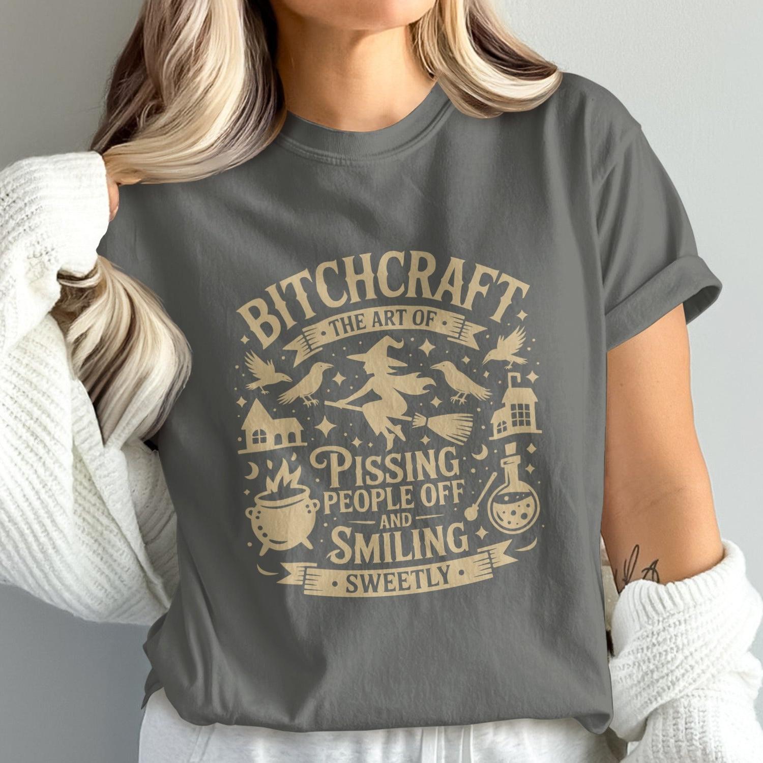 Bitchcraft Smiling Sweetly Graphic Tee Shirt Product
