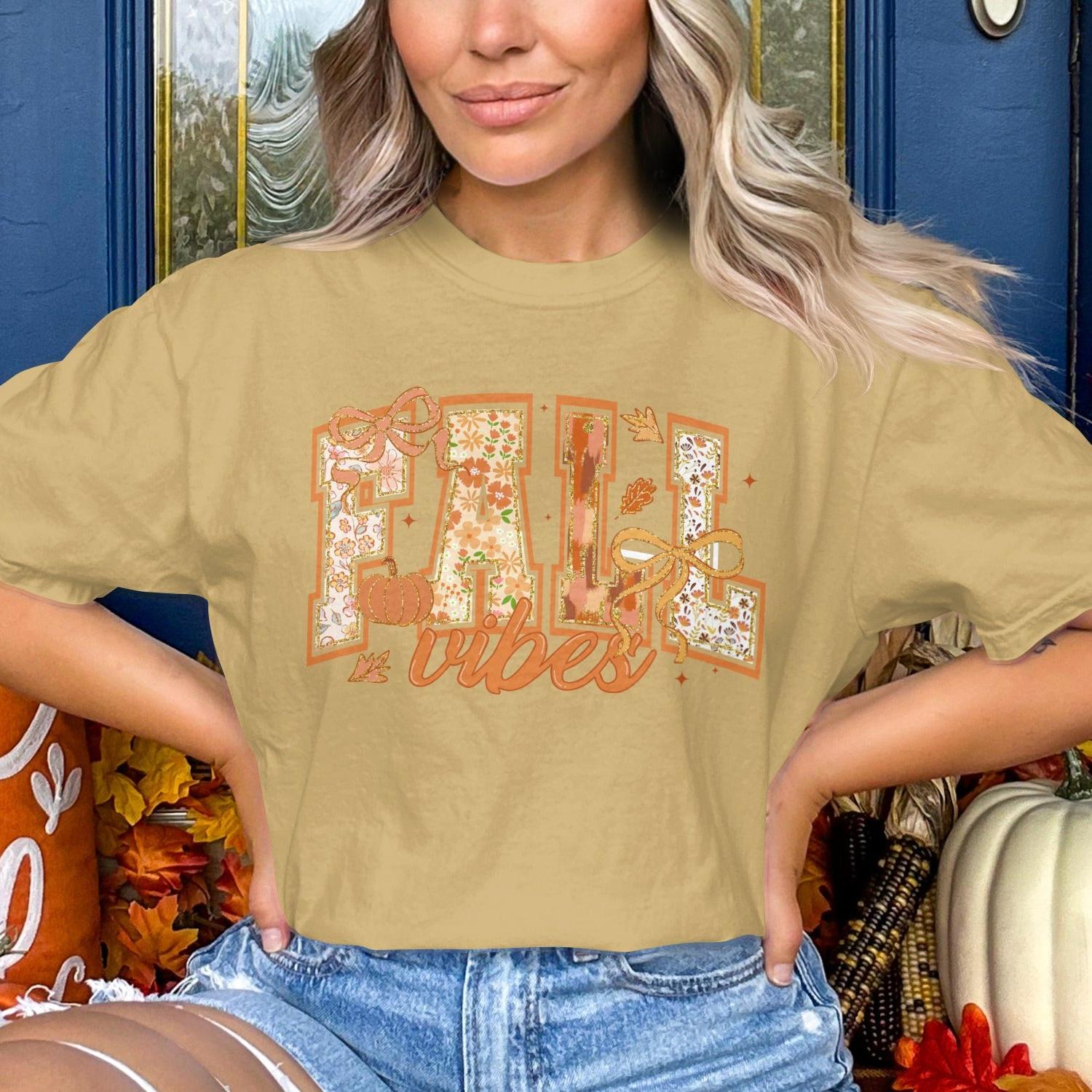 Fall Vibes Graphic Tee Stylish Autumn Apparel product