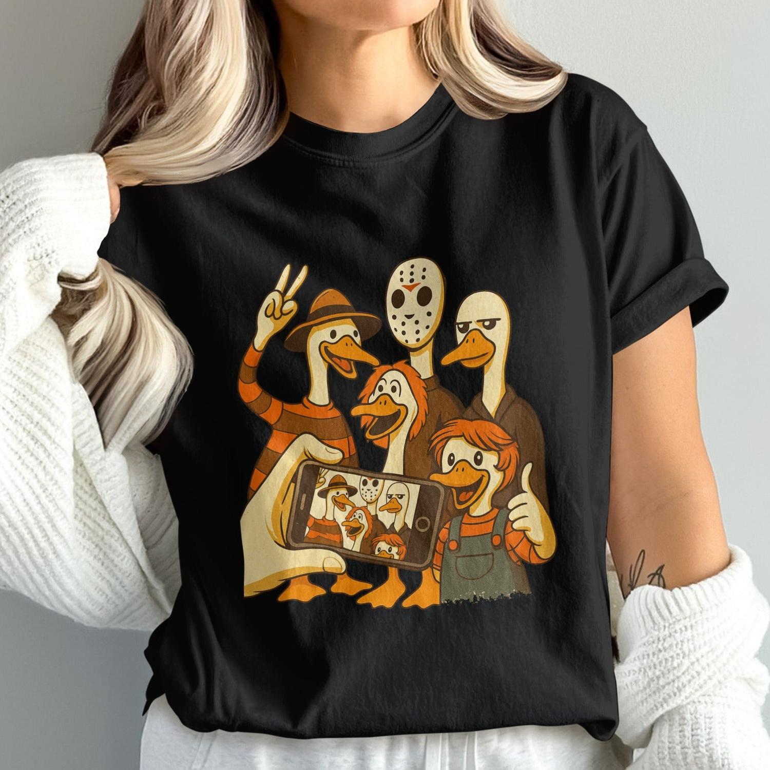 Horror Characters Taking Selfie Graphic Tee product