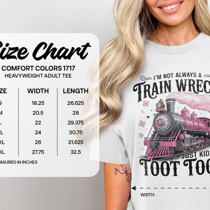 I'm Not Always A Train Wreck Toot Toot Adult Tee product