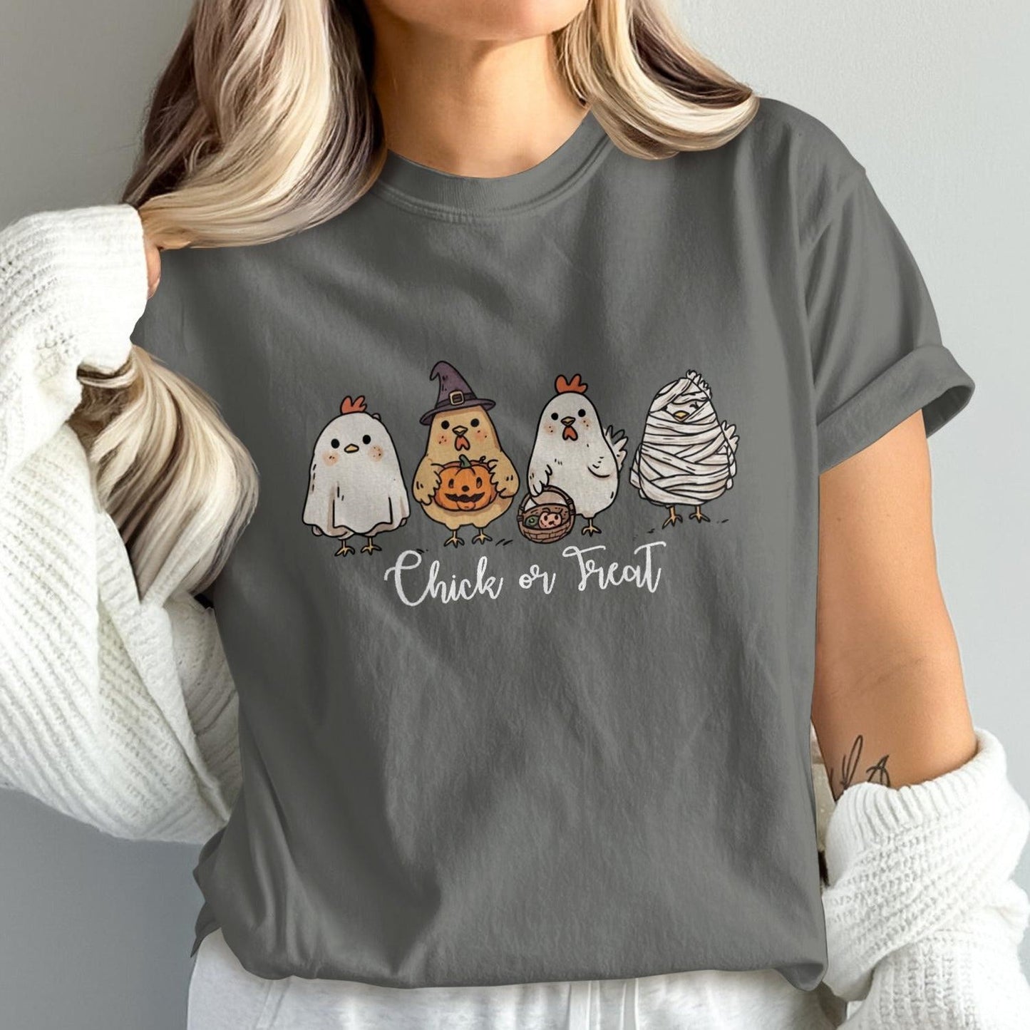 Cute Chick or Treat Halloween Chickens T-shirt product type