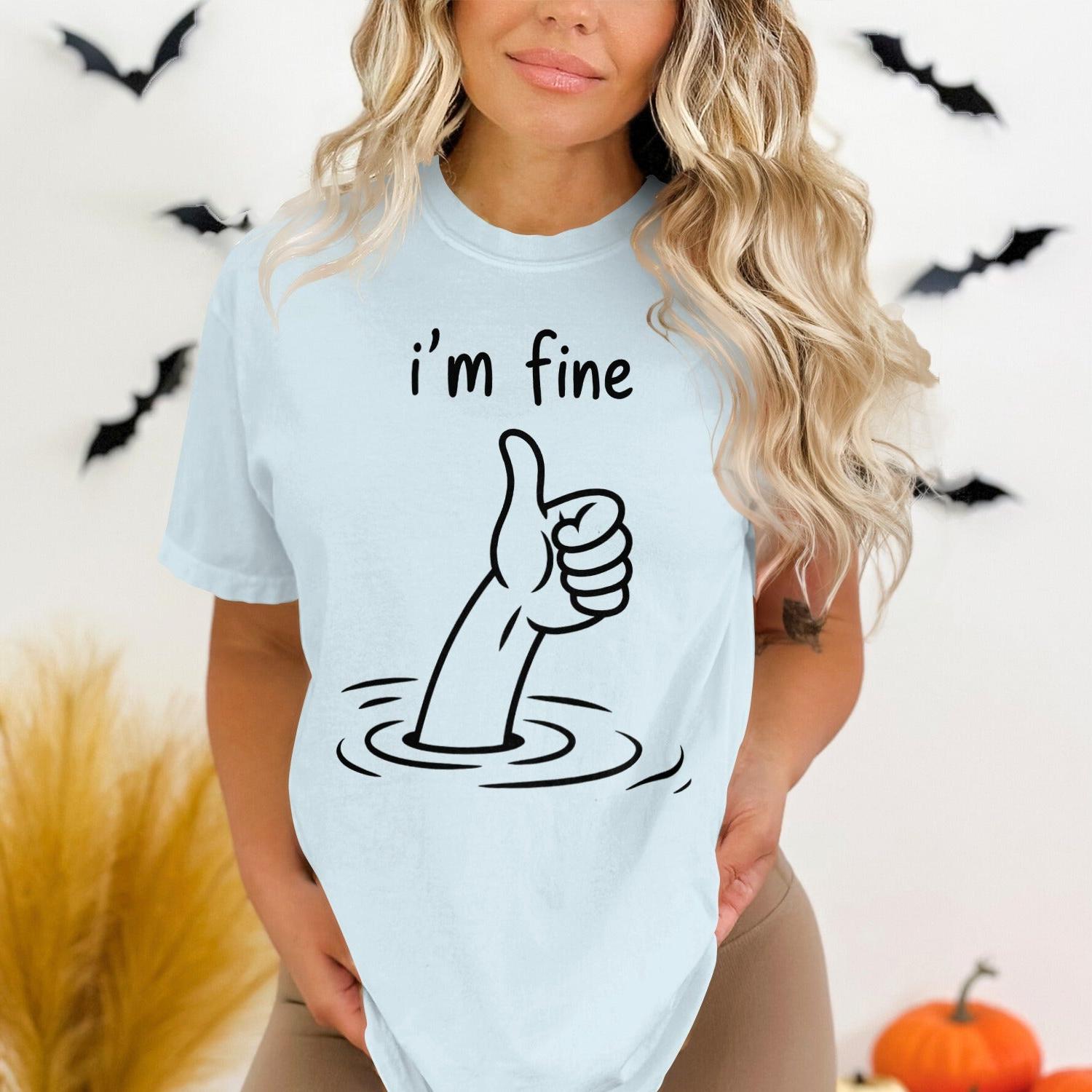 i'm fine Thumbs Up Graphic T-shirt product