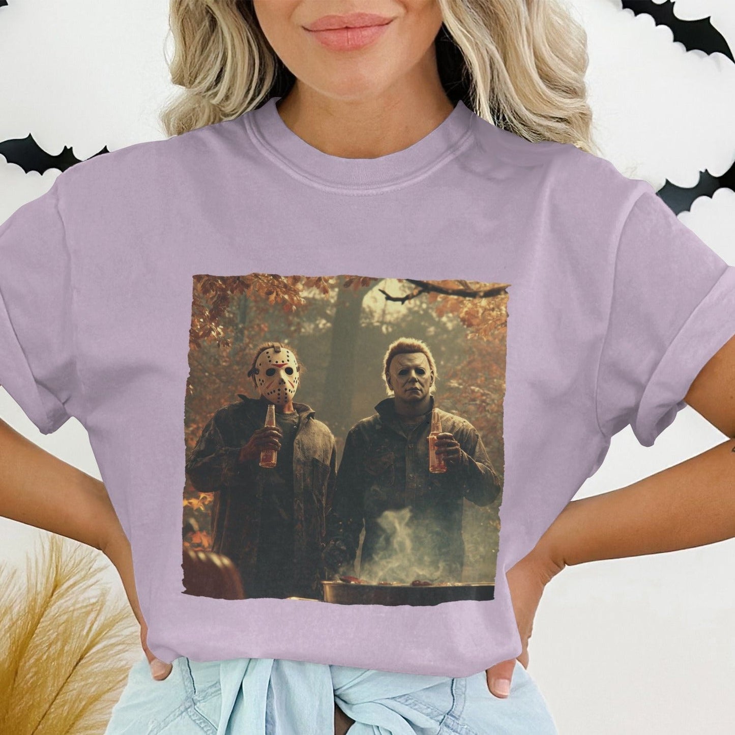 Halloween Scene Horror Movie Characters T-Shirt product type