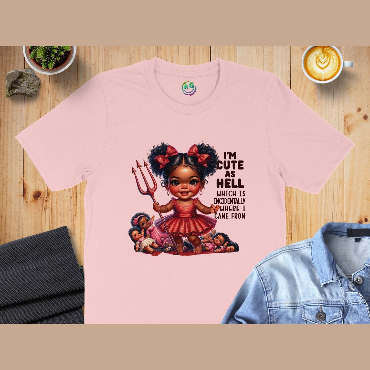 I'm Cute as Hell Adorable Girls' Graphic Tee Shirt product