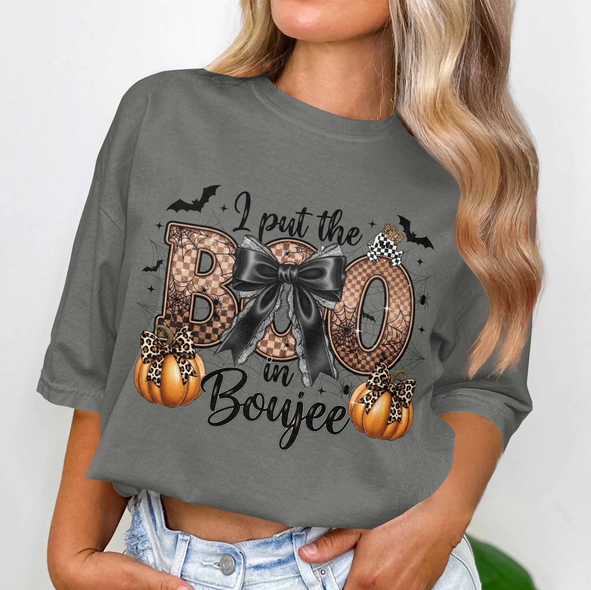 Boo in Boujee Halloween Themed Graphic T-Shirt product