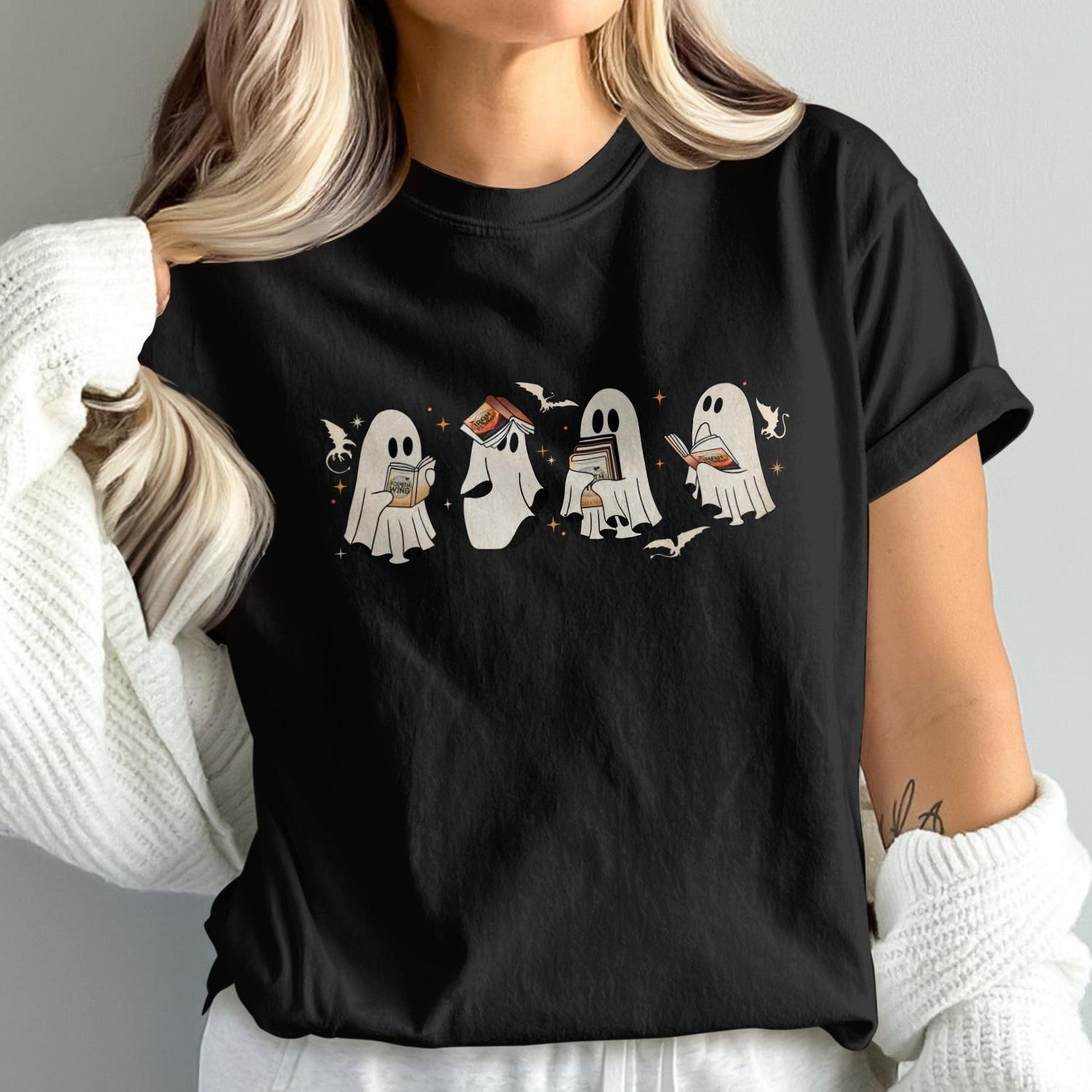 Adorable Cartoon Ghosts Halloween Tee product type