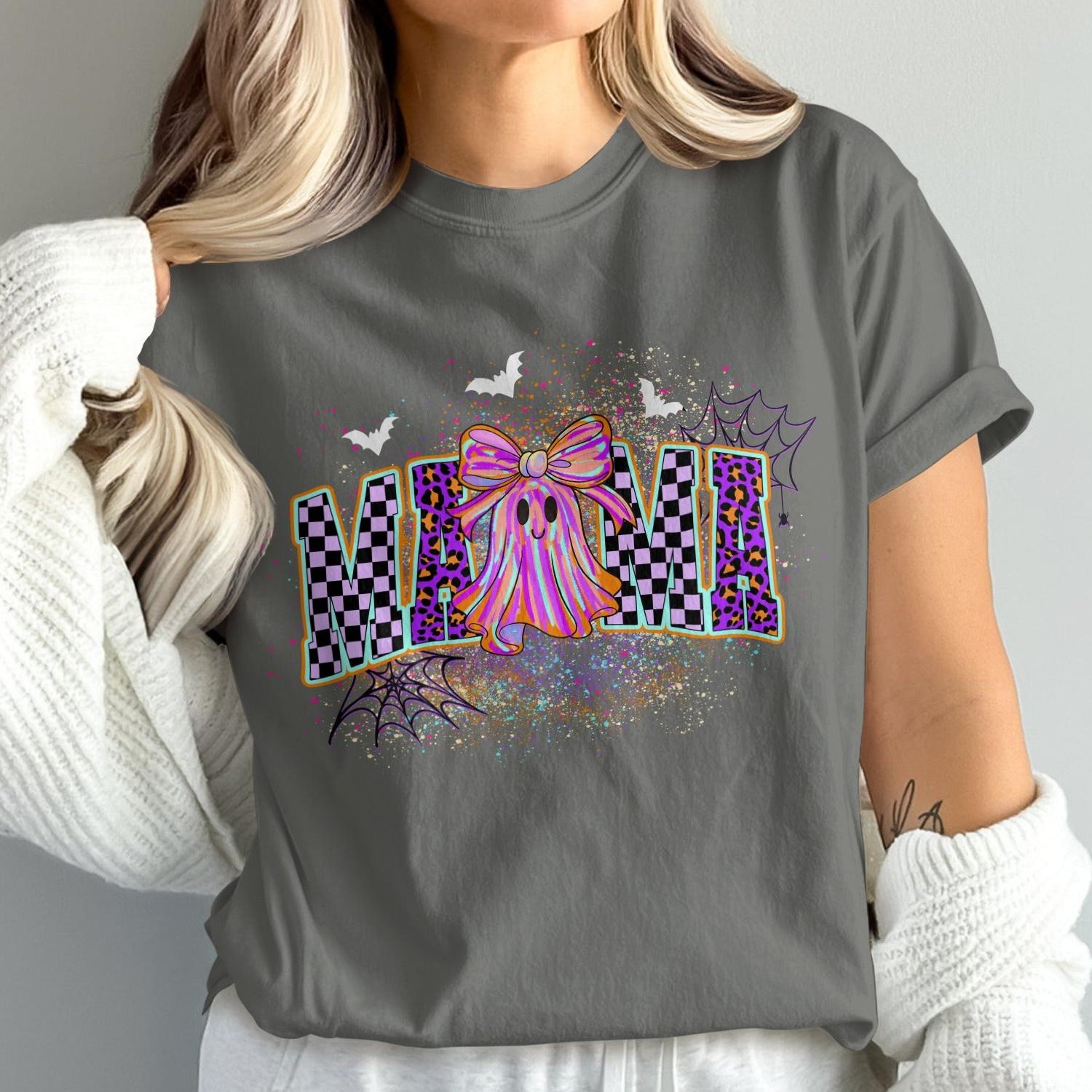 MAMA Halloween Ghost Printed Shirt Fashionable product