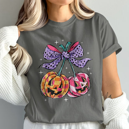 Colorful Halloween Pumpkins Graphic T-shirt product type
