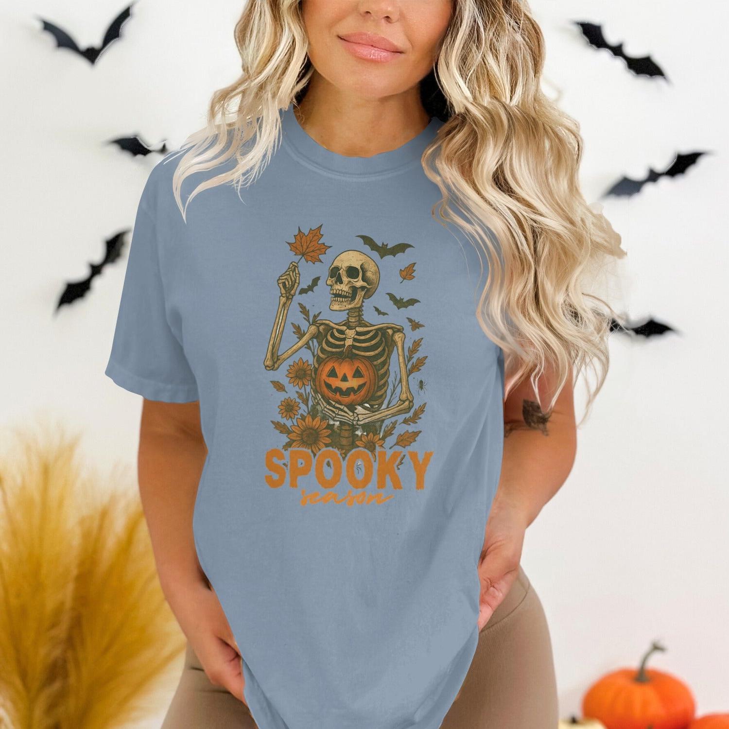 Spooky Skeleton Pumpkin Halloween T-shirt product