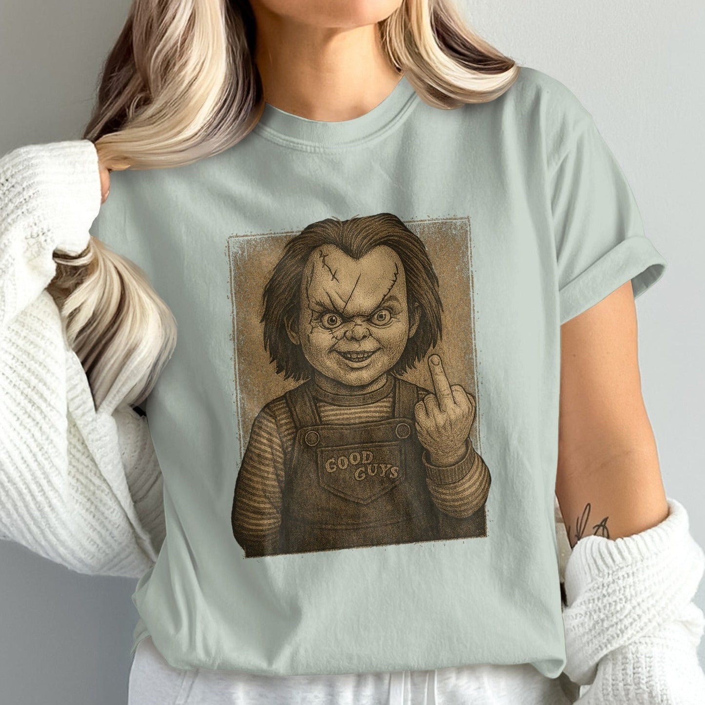 Creepy Good Guys Horror Character Graphic T-shirt product type