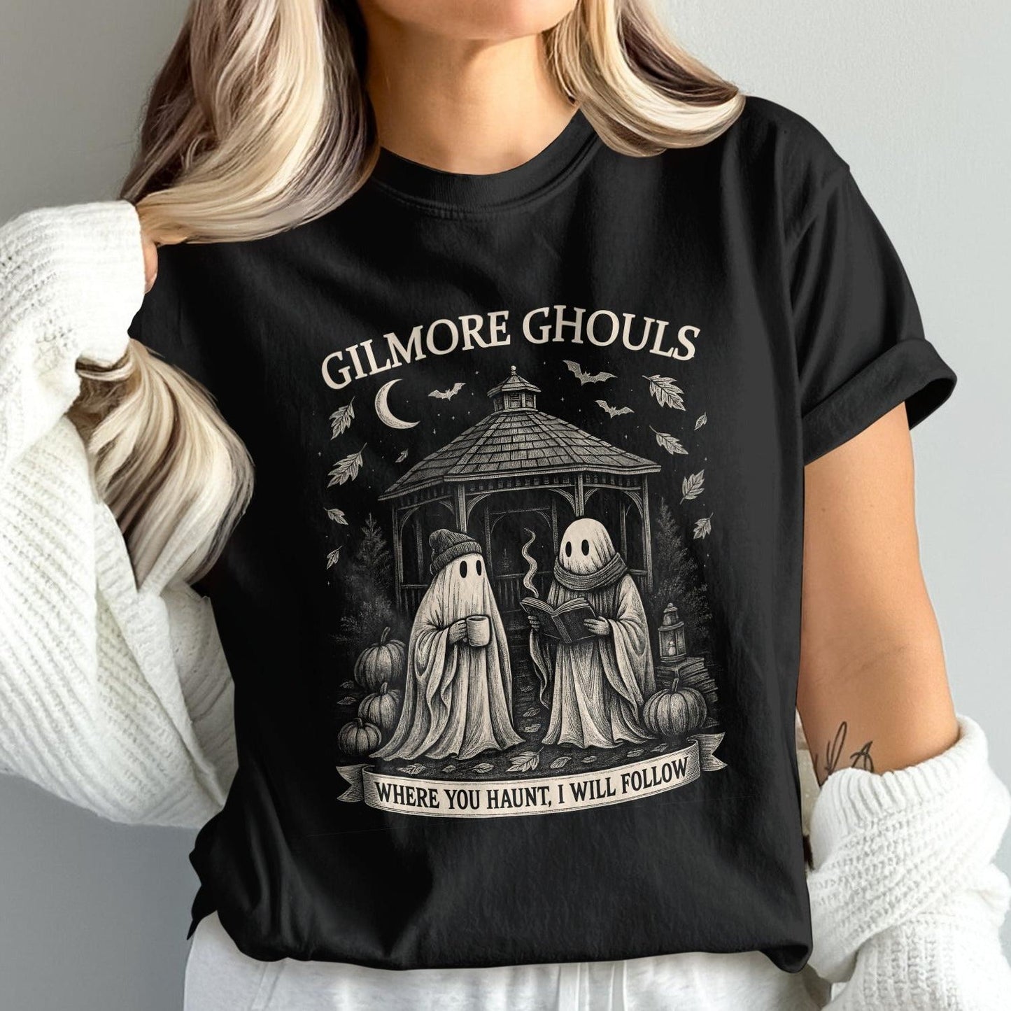 Gilmore Ghouls Cozy Halloween Ghost Graphic T-Shirt product type