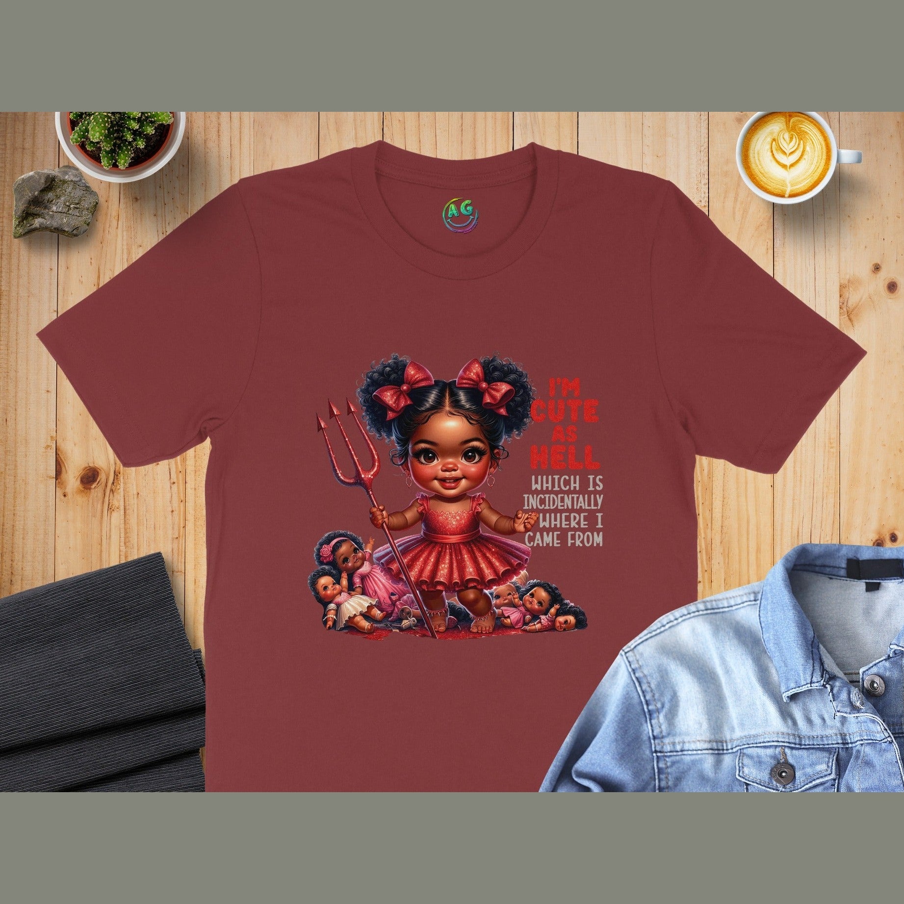 Cute as Hell Little Devil Themed T-shirt product