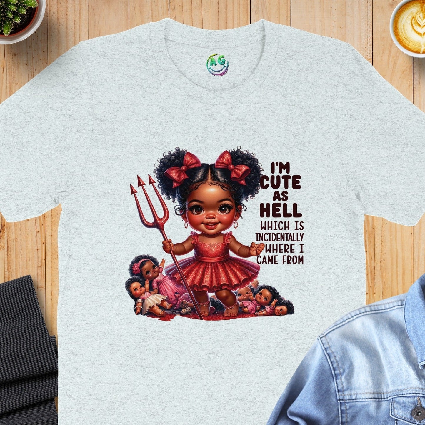 I'm Cute as Hell Baby Graphic Tee Shirt product type
