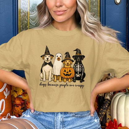 Halloween Dogs in Costumes Creepy Graphic T-Shirt product type