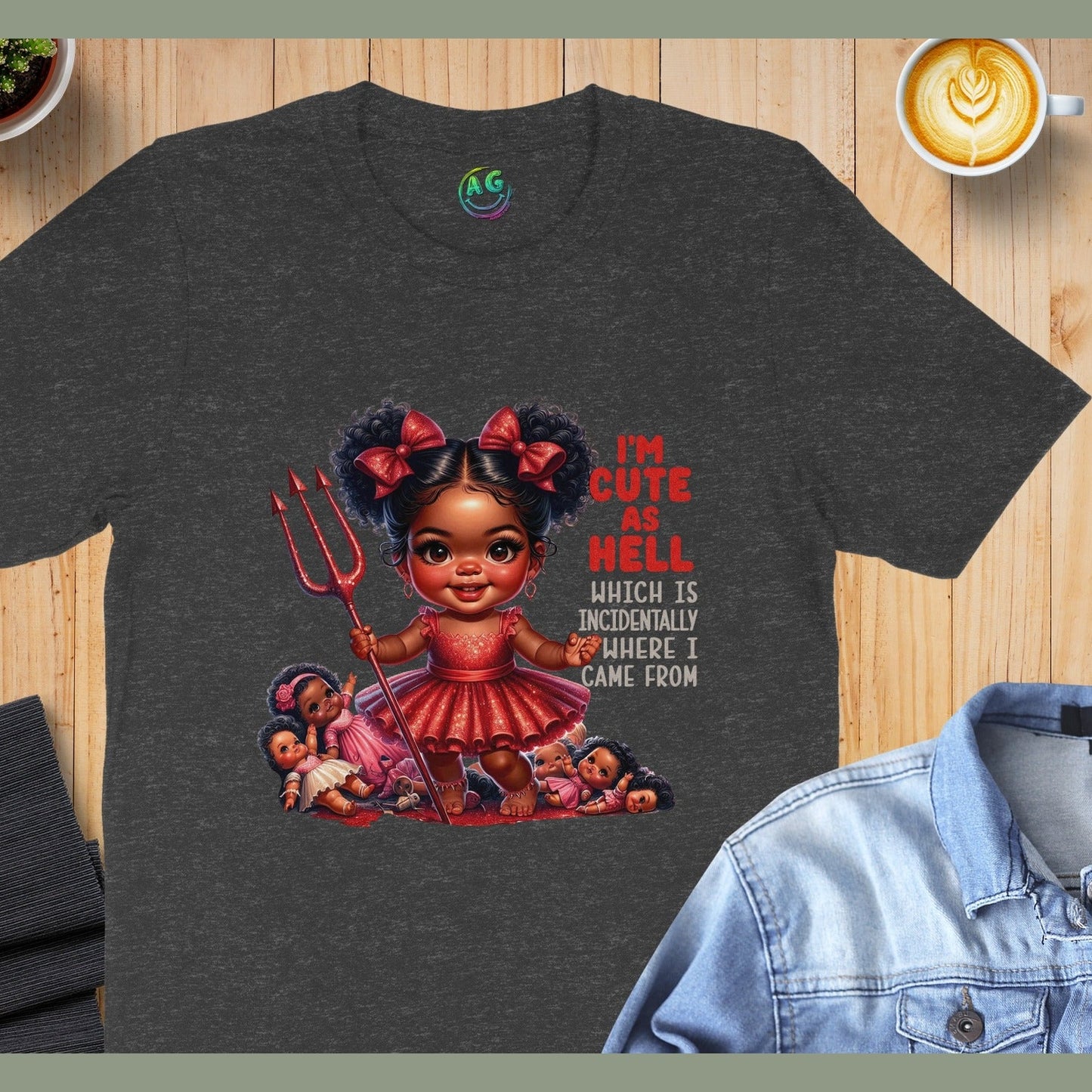 I'm Cute as Hell Graphic Tee Shirt Design product