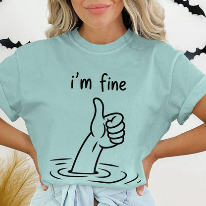 I'm Fine Thumbs Up Graphic Tee Short Sleeve Product