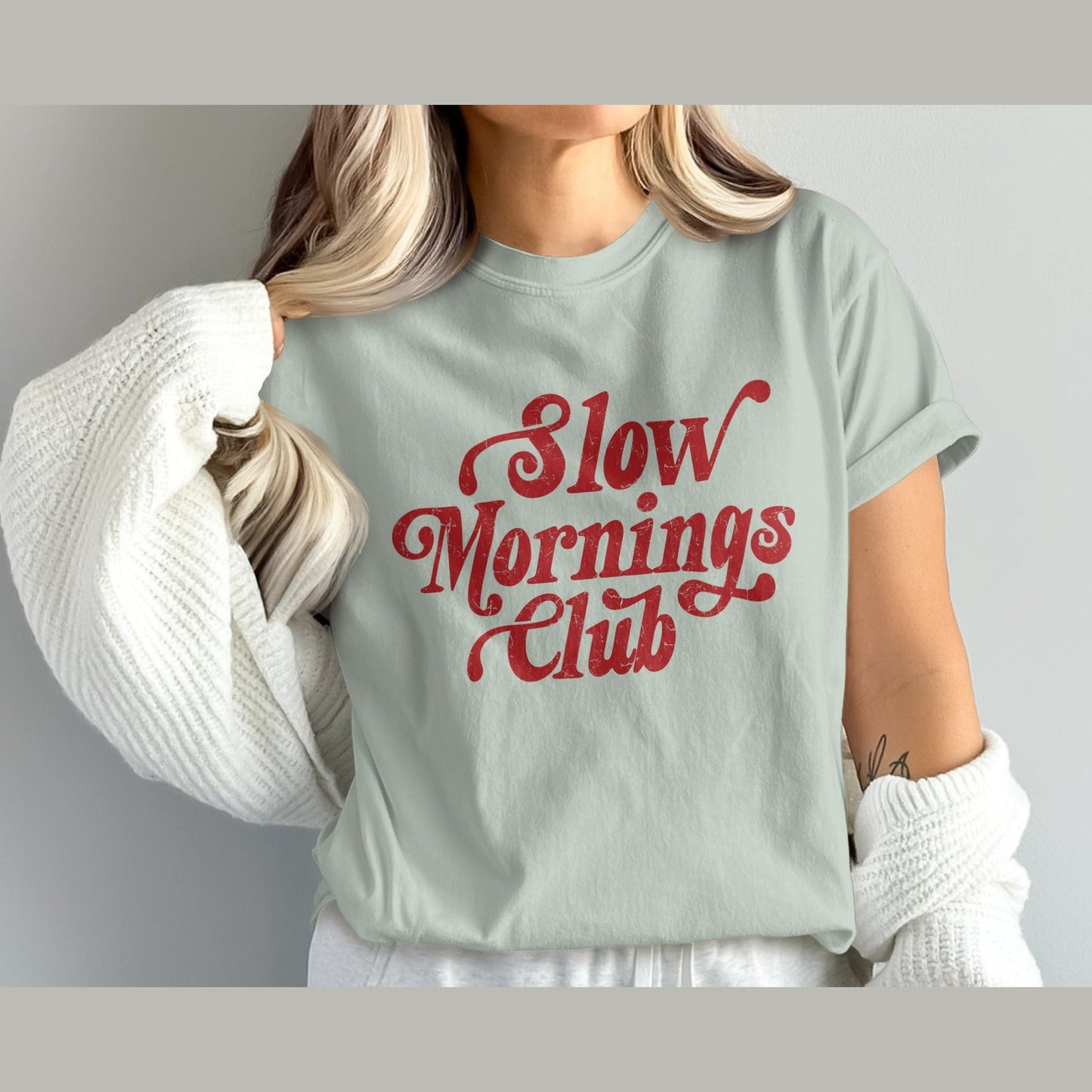 Slow Mornings Club Graphic Print Shirt product type